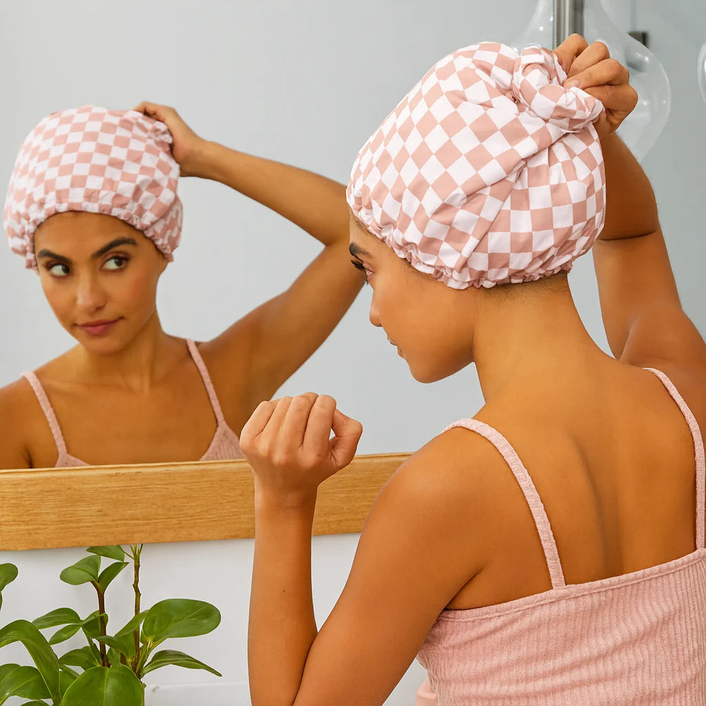 ✨Luxury Double Layered Adjustable Waterproof Long Shower Cap