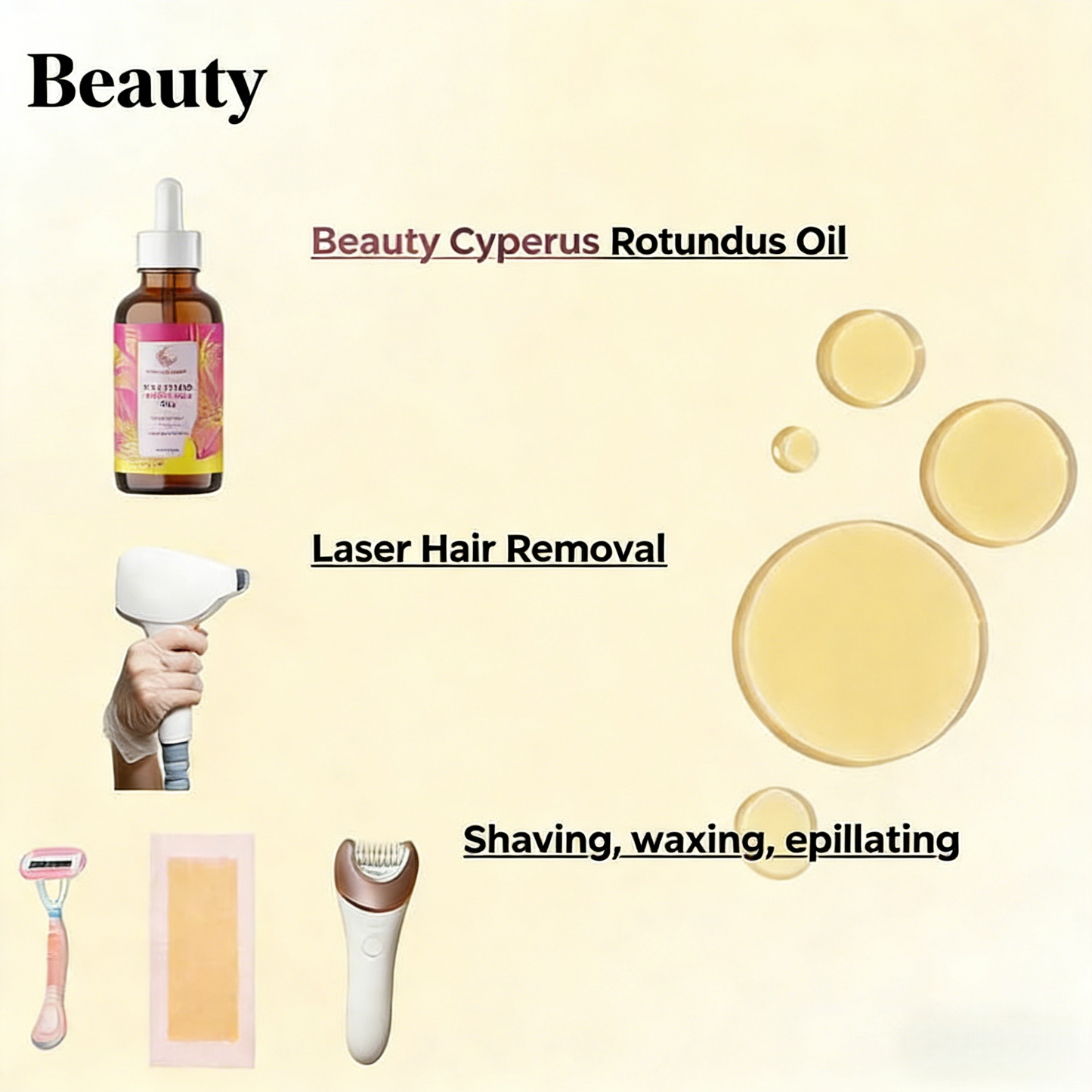 Cyperus Rotundus Hair Inhibitor Oil | Natural Permanent Hair Reduction