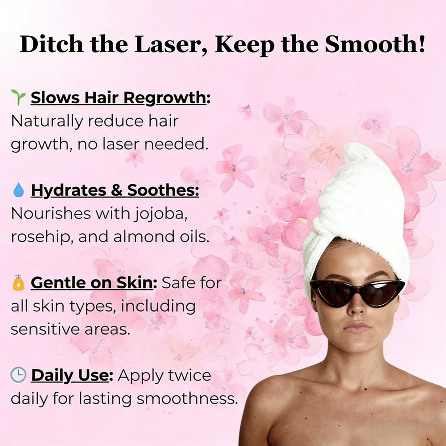 Cyperus Rotundus Hair Inhibitor Oil | Natural Permanent Hair Reduction