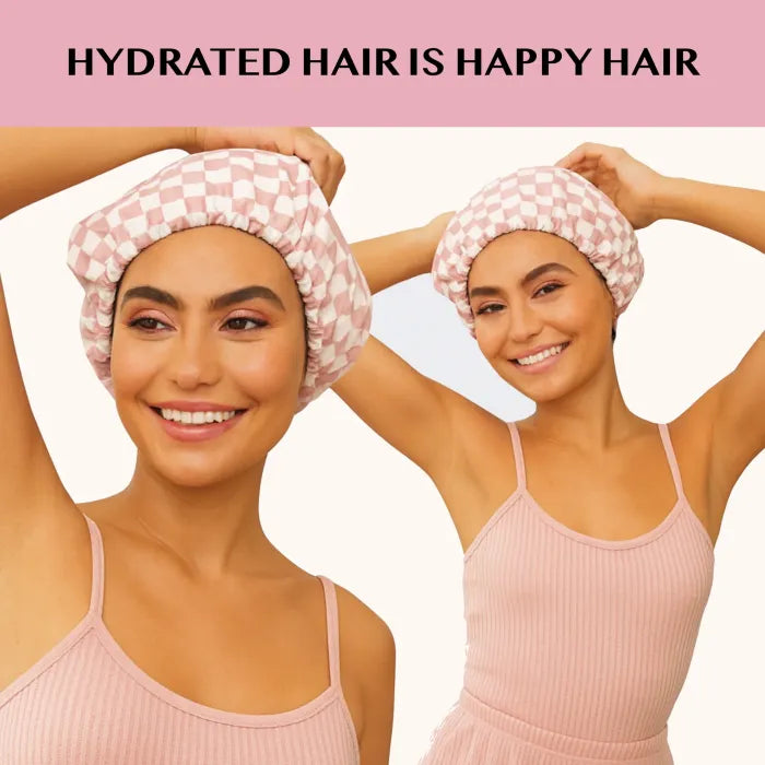 ✨Luxury Double Layered Adjustable Waterproof Long Shower Cap