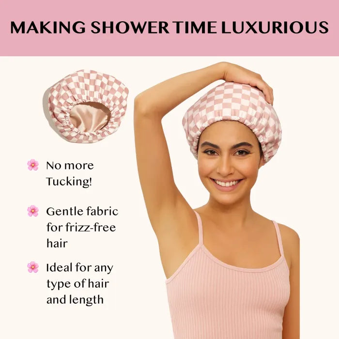 ✨Luxury Double Layered Adjustable Waterproof Long Shower Cap